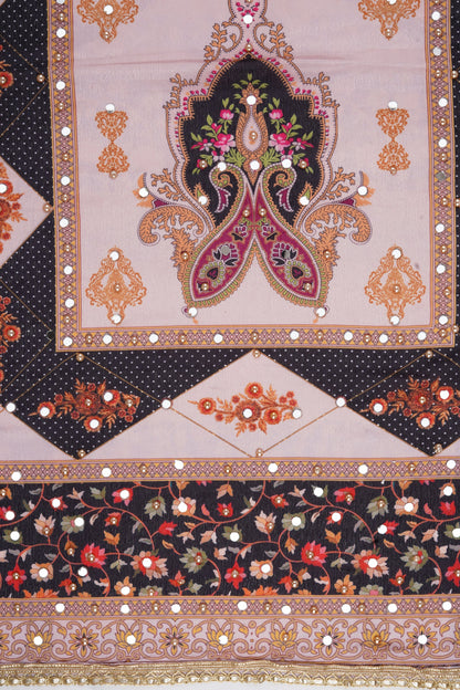 Teejh Gulnaaz Embellished Printed Dupatta