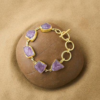 Teejh Reysha Purple Natural Stone Bracelet