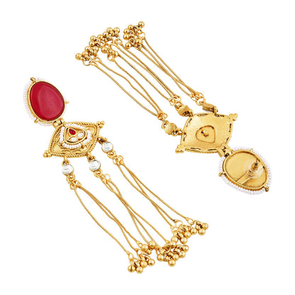 Teejh Kanira Red Gold Dangler Earrings