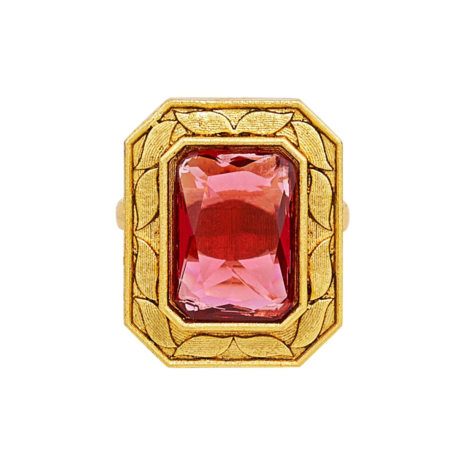 Teejh Ruhya Silver and Green Stone Ring