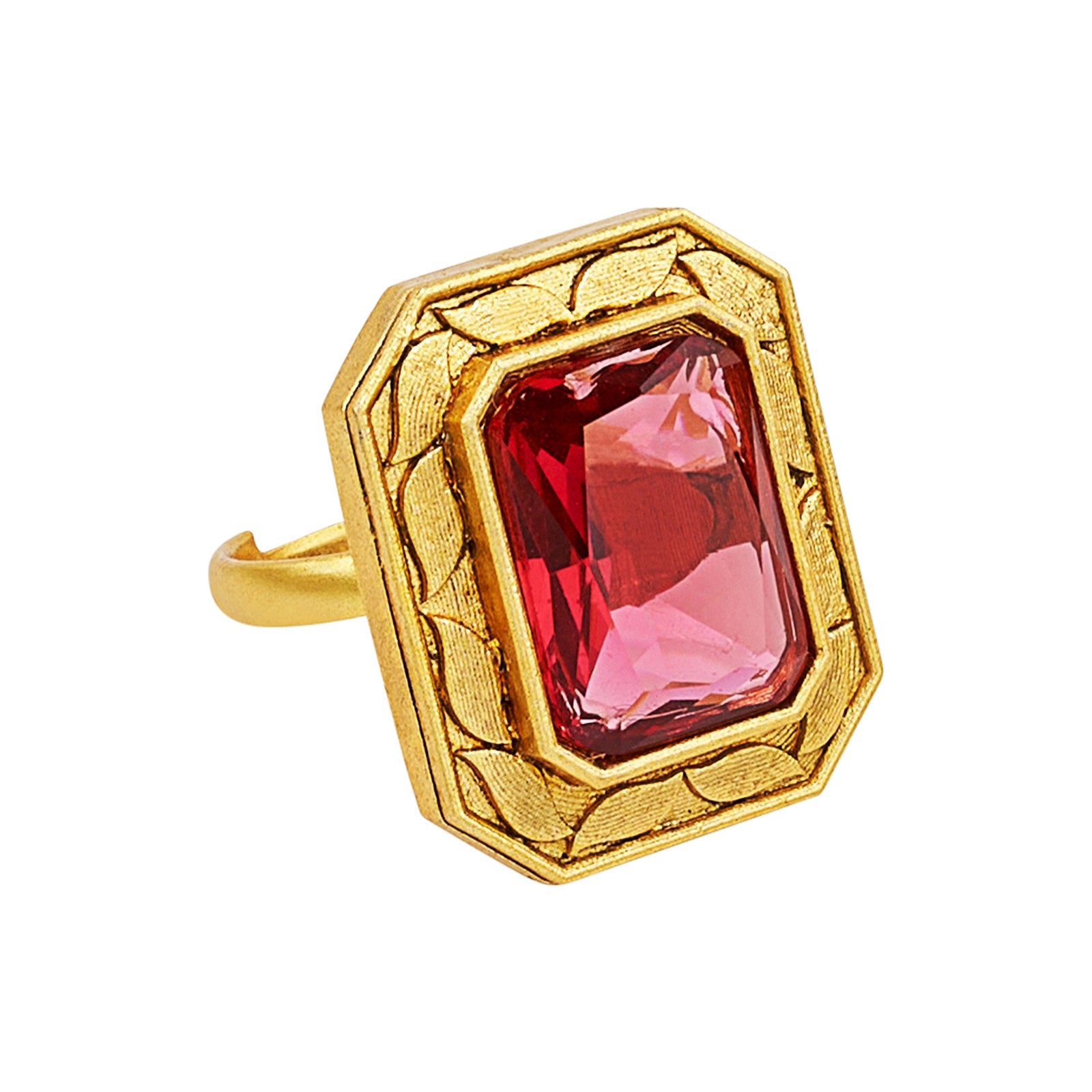 Teejh Ruhya Silver and Green Stone Ring