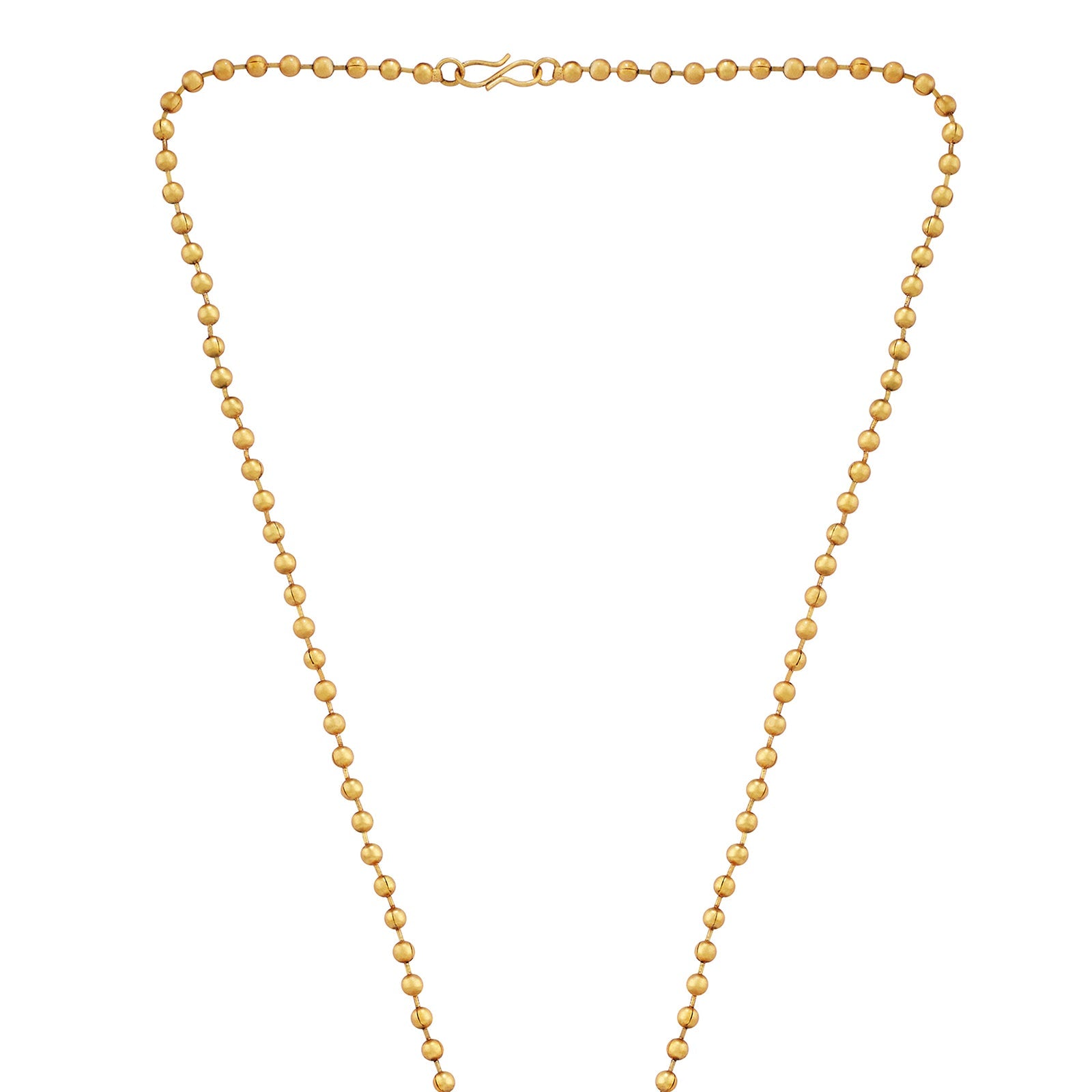 Teejh Anua Gold Red and Green Stones Necklace Set