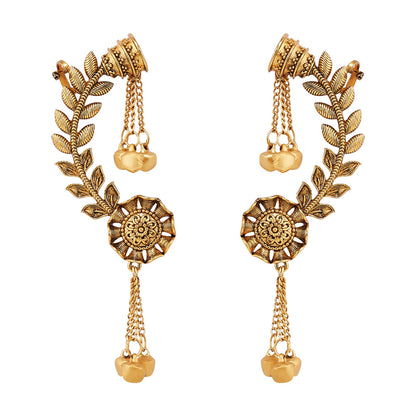 Teejh Riti Gold Ghungroo Earcuffs