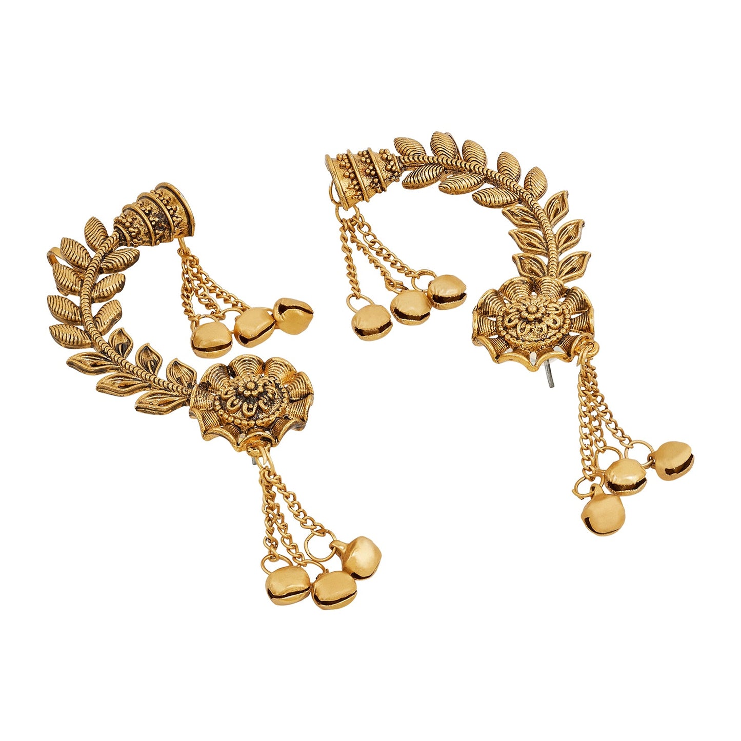 Teejh Riti Gold Ghungroo Earcuffs