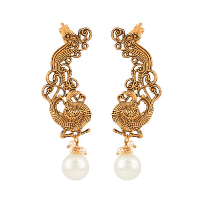 Teejh Karika Gold Pearl Earcuffs