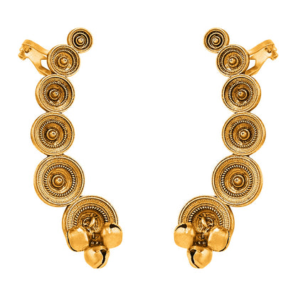 Teejh Chakra Gold Ghungroo Earcuffs