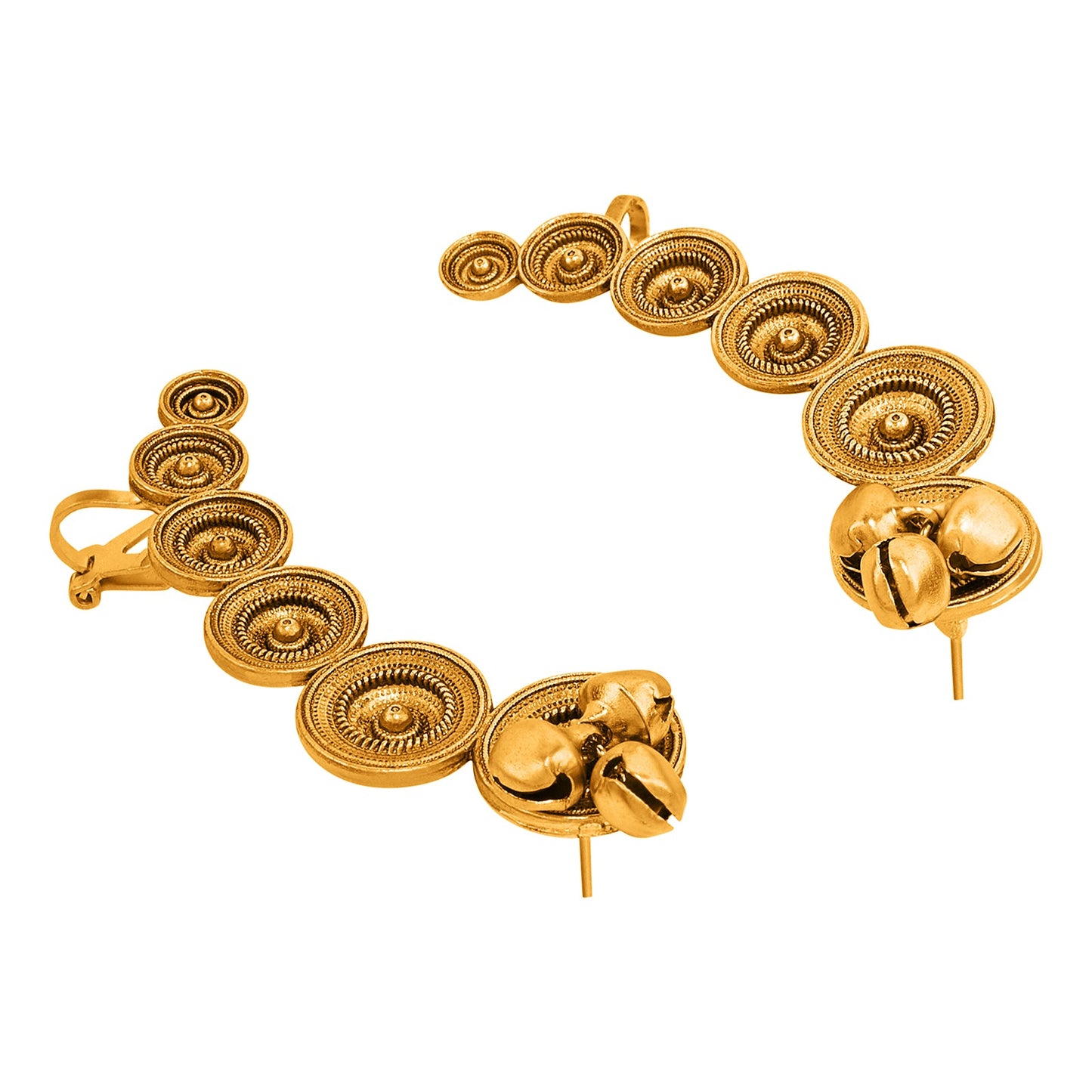 Teejh Chakra Gold Ghungroo Earcuffs