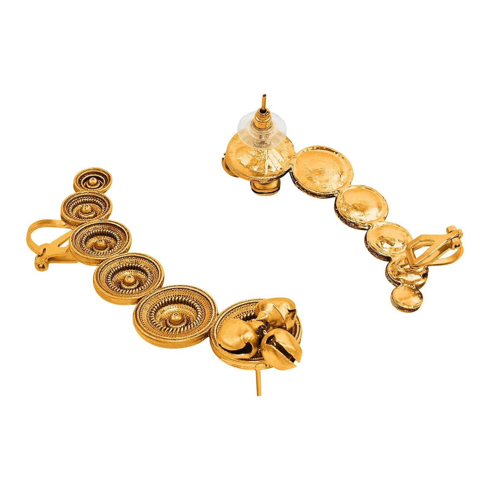 Teejh Chakra Gold Ghungroo Earcuffs