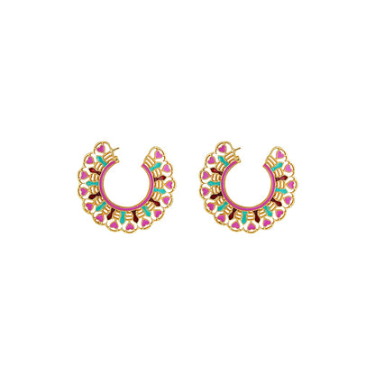 Teejh Aamani Pink Earrings