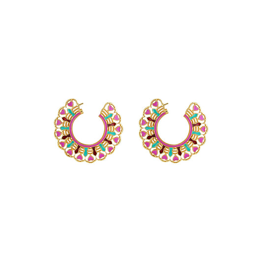 Teejh Aamani Pink Earrings