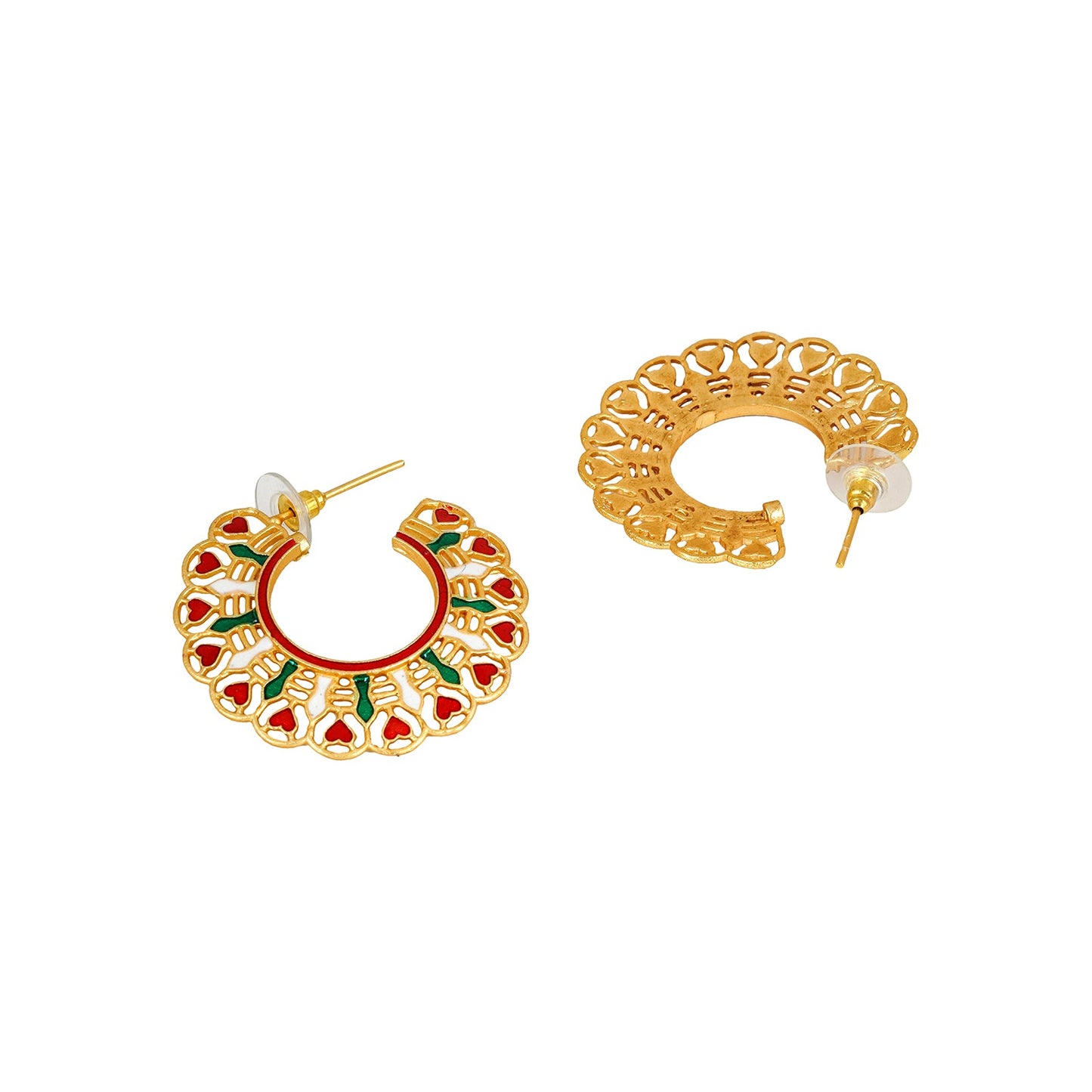 Teejh Aamani Red & Green Earrings
