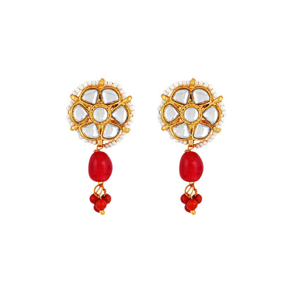 Teejh Akruti Red Necklace Set