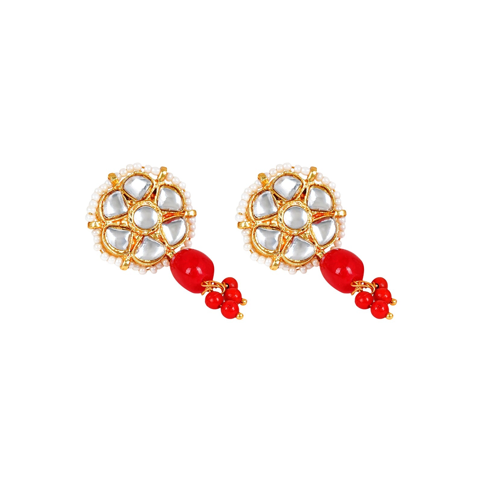 Teejh Akruti Red Necklace Set