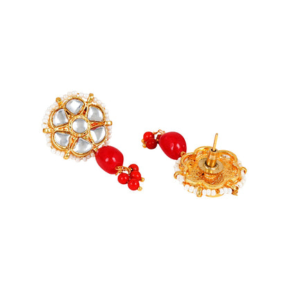 Teejh Akruti Red Necklace Set