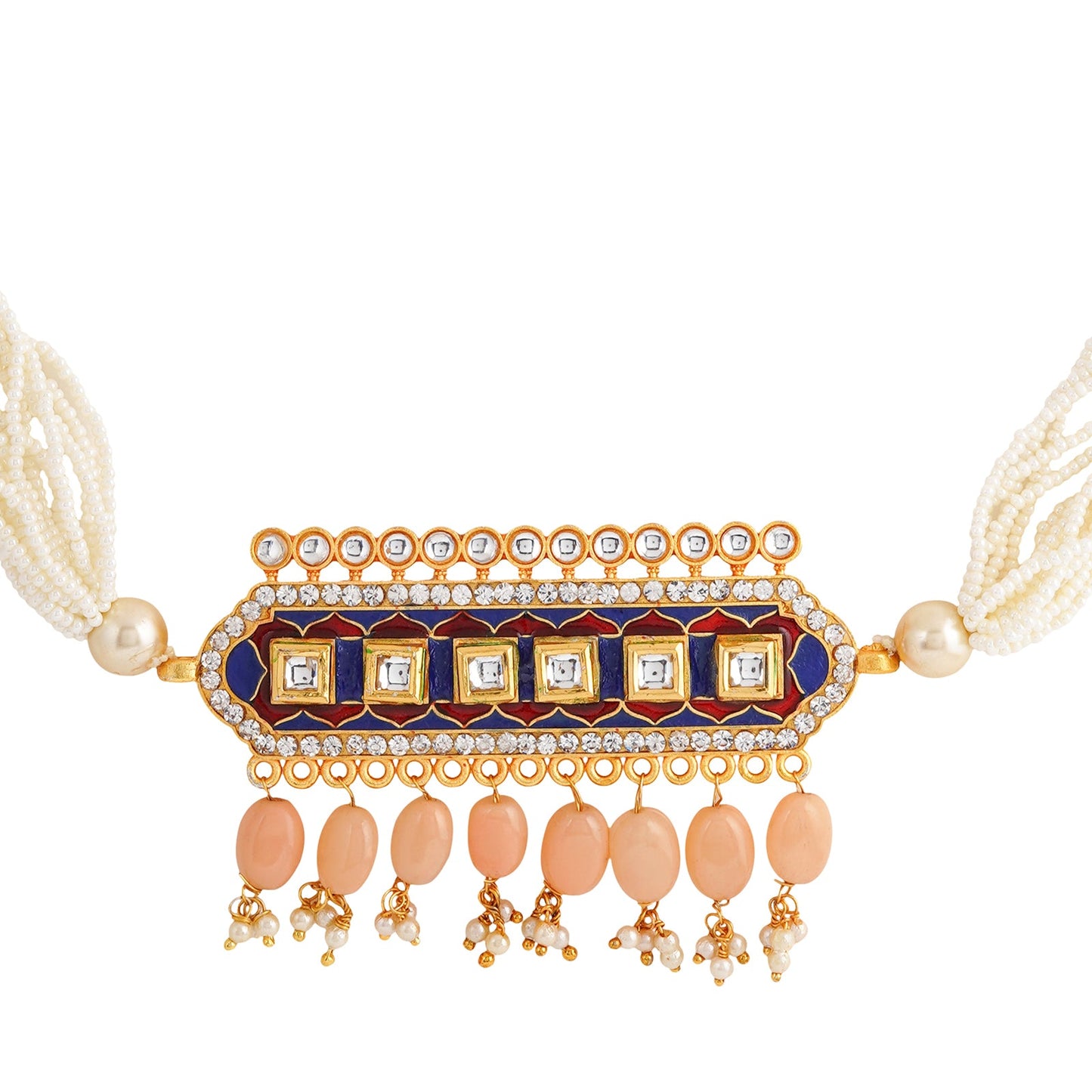 Teejh Akruti Blue Necklace Set