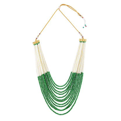 Teejh Jareen Green and White Gold Necklace Set