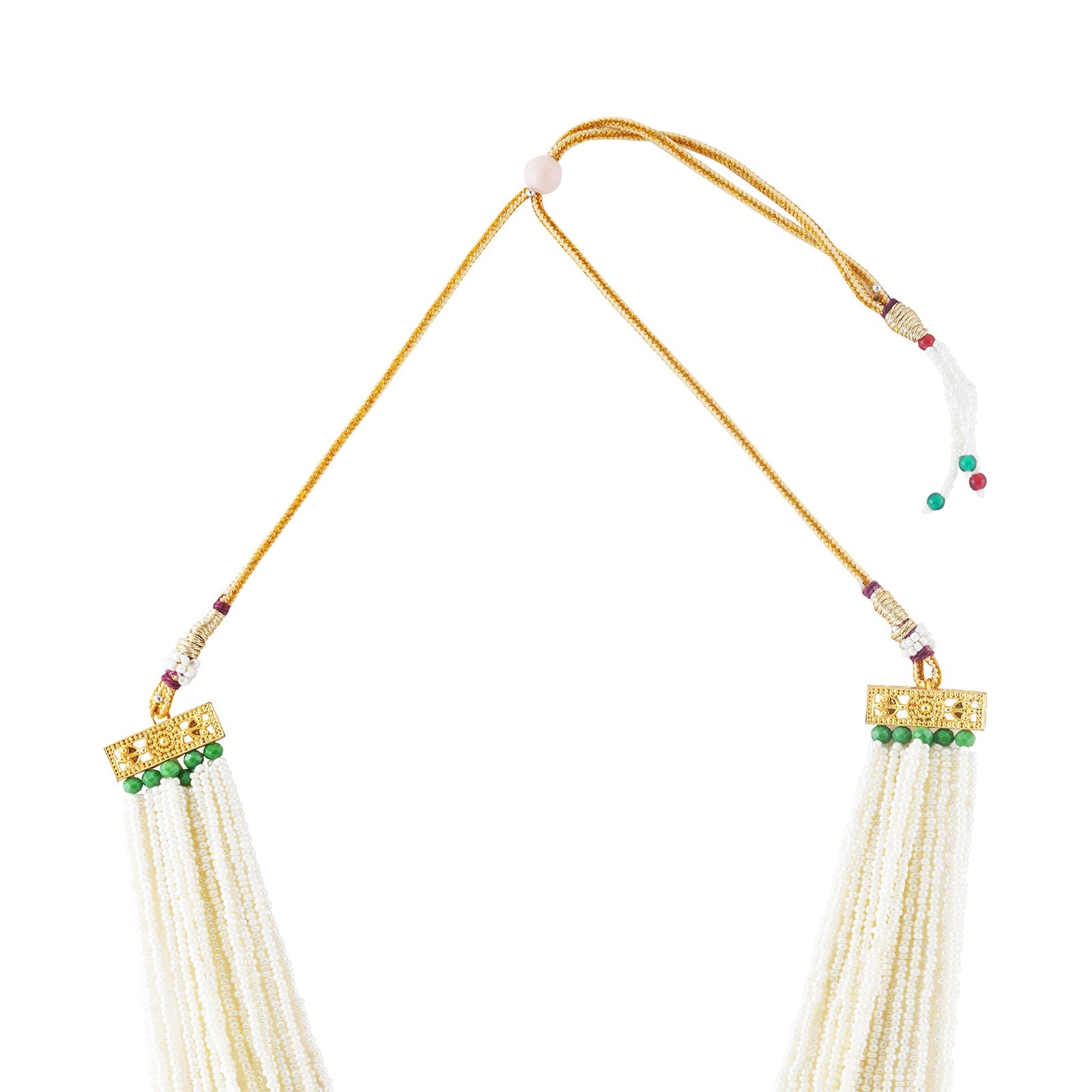 Teejh Jareen Green and White Gold Necklace Set