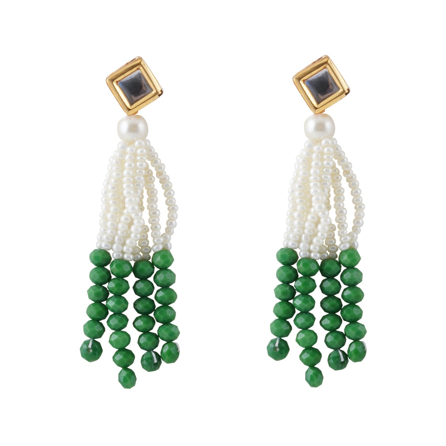 Teejh Jareen Green and White Gold Necklace Set