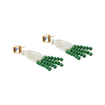 Teejh Jareen Green and White Gold Necklace Set