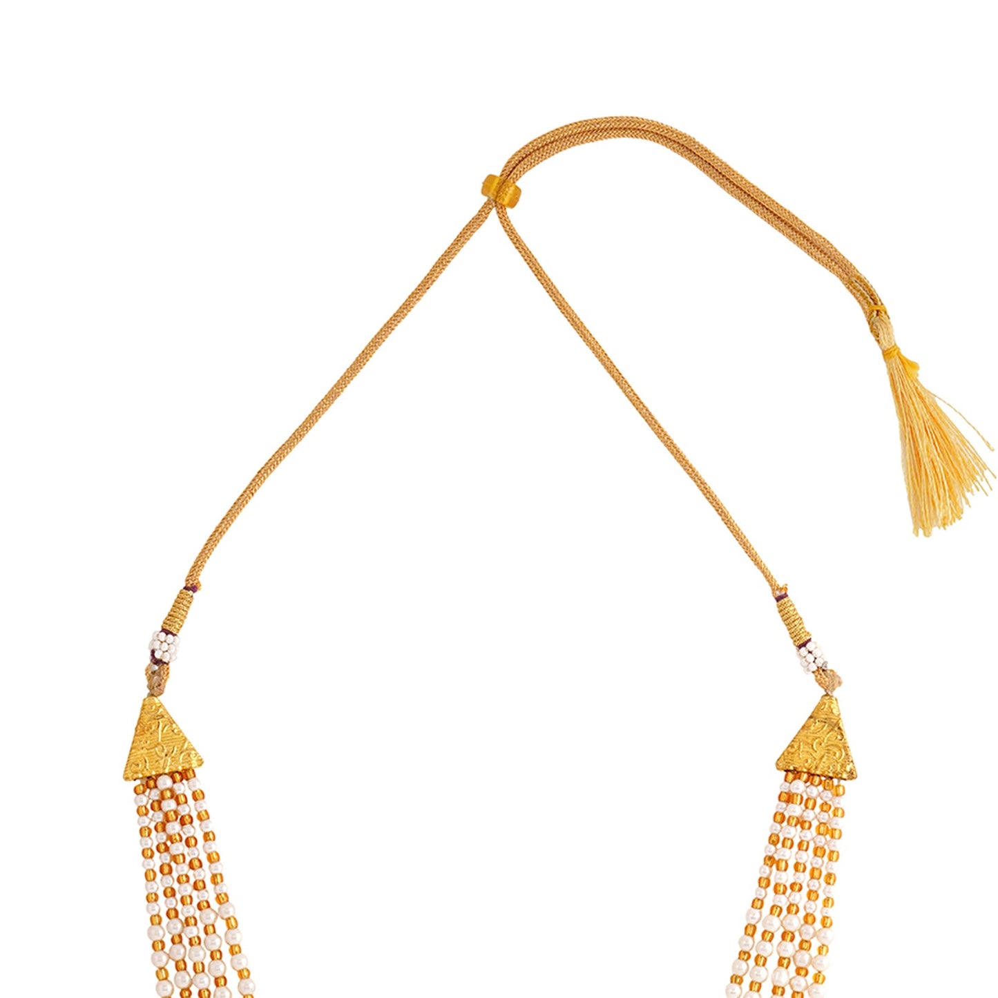 Teejh Aarushi Black Bead and Pearl Necklace