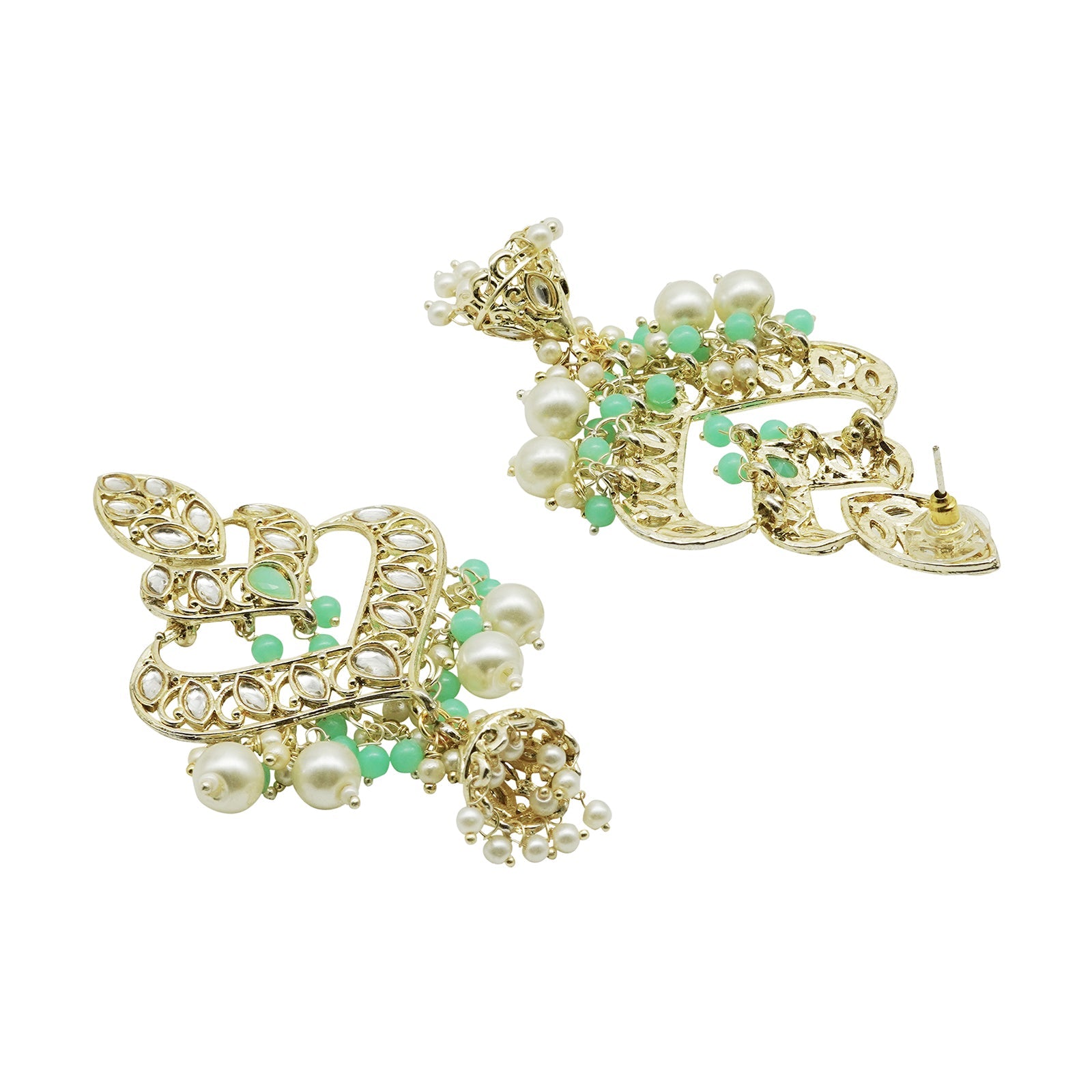 Teejh Shrijita Mint Gold Enamel Earrings