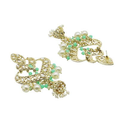 Teejh Shrijita Mint Gold Enamel Earrings