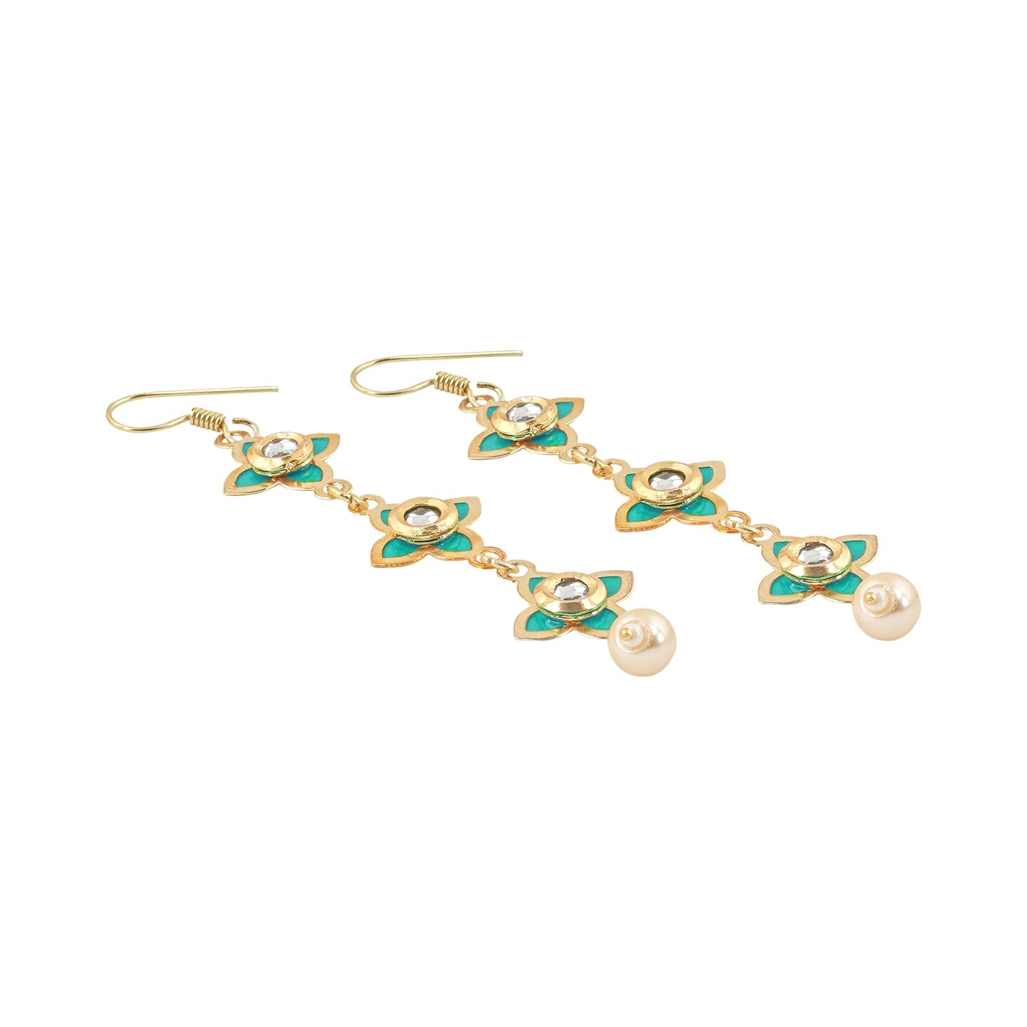Teejh Tvarita Turquoise Gold Earring
