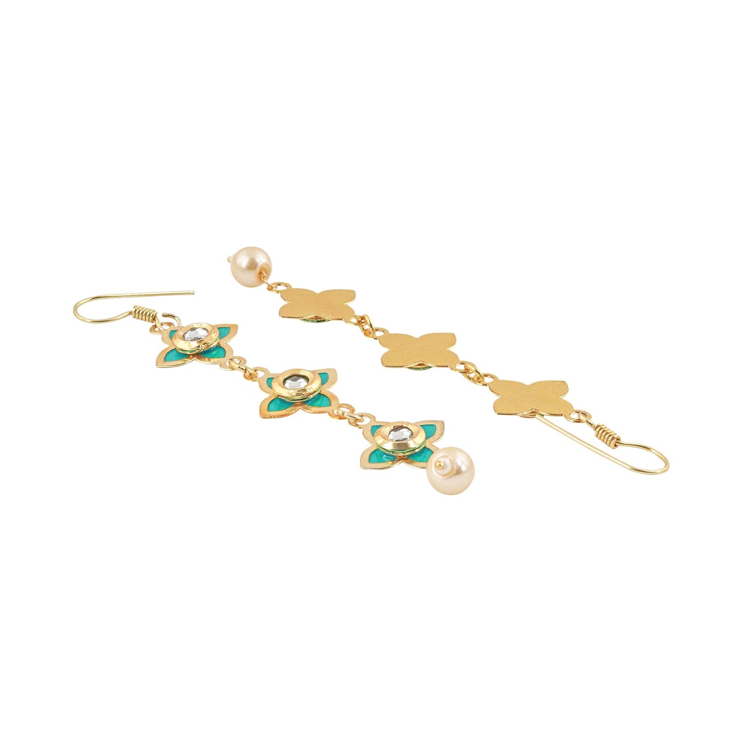 Teejh Tvarita Turquoise Gold Earring