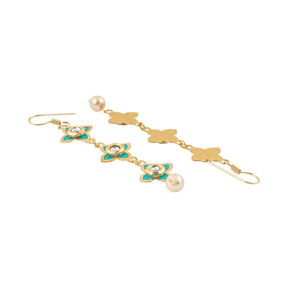 Teejh Tvarita Turquoise Gold Earring