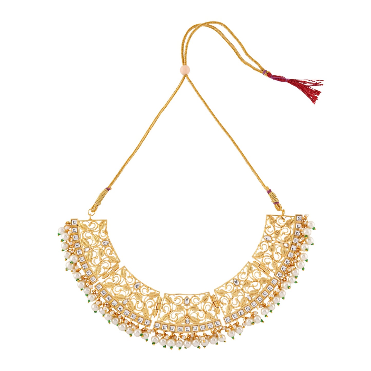 Teejh Revika Pearl and Gold Necklace Set