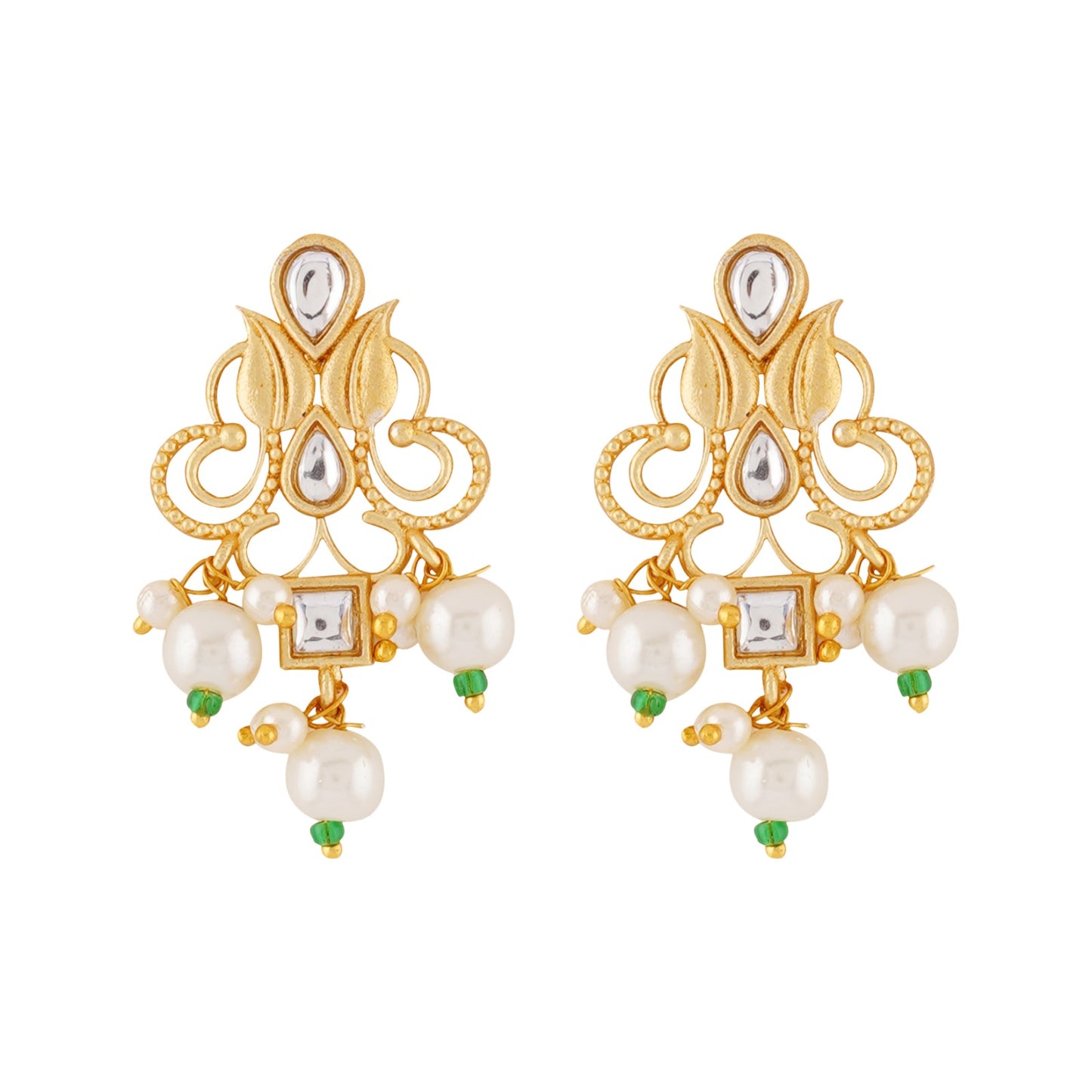 Teejh Revika Pearl and Gold Necklace Set