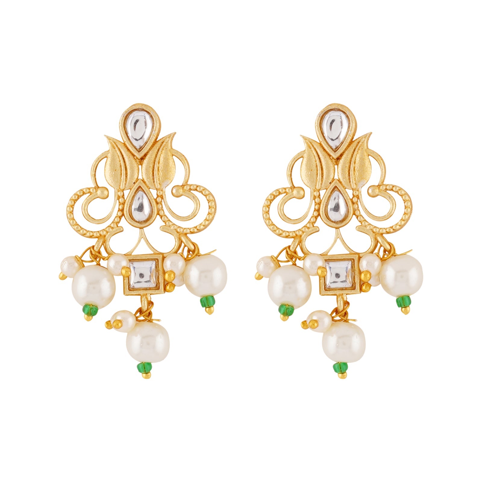 Teejh Revika Pearl and Gold Necklace Set