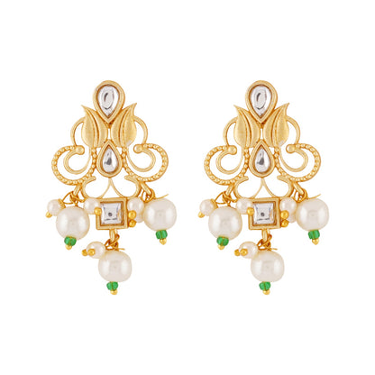 Teejh Revika Pearl and Gold Necklace Set