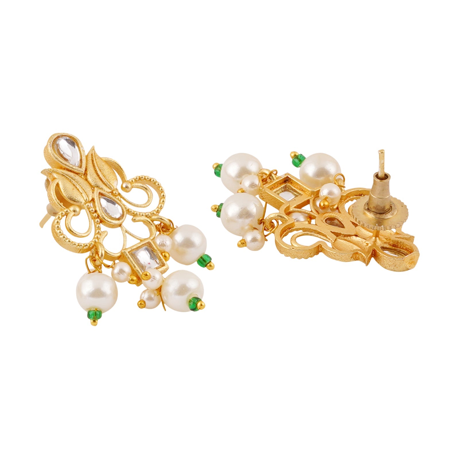 Teejh Revika Pearl and Gold Necklace Set