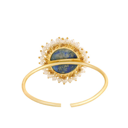 Teejh Aasita Blue Studded Pearl Bracelet