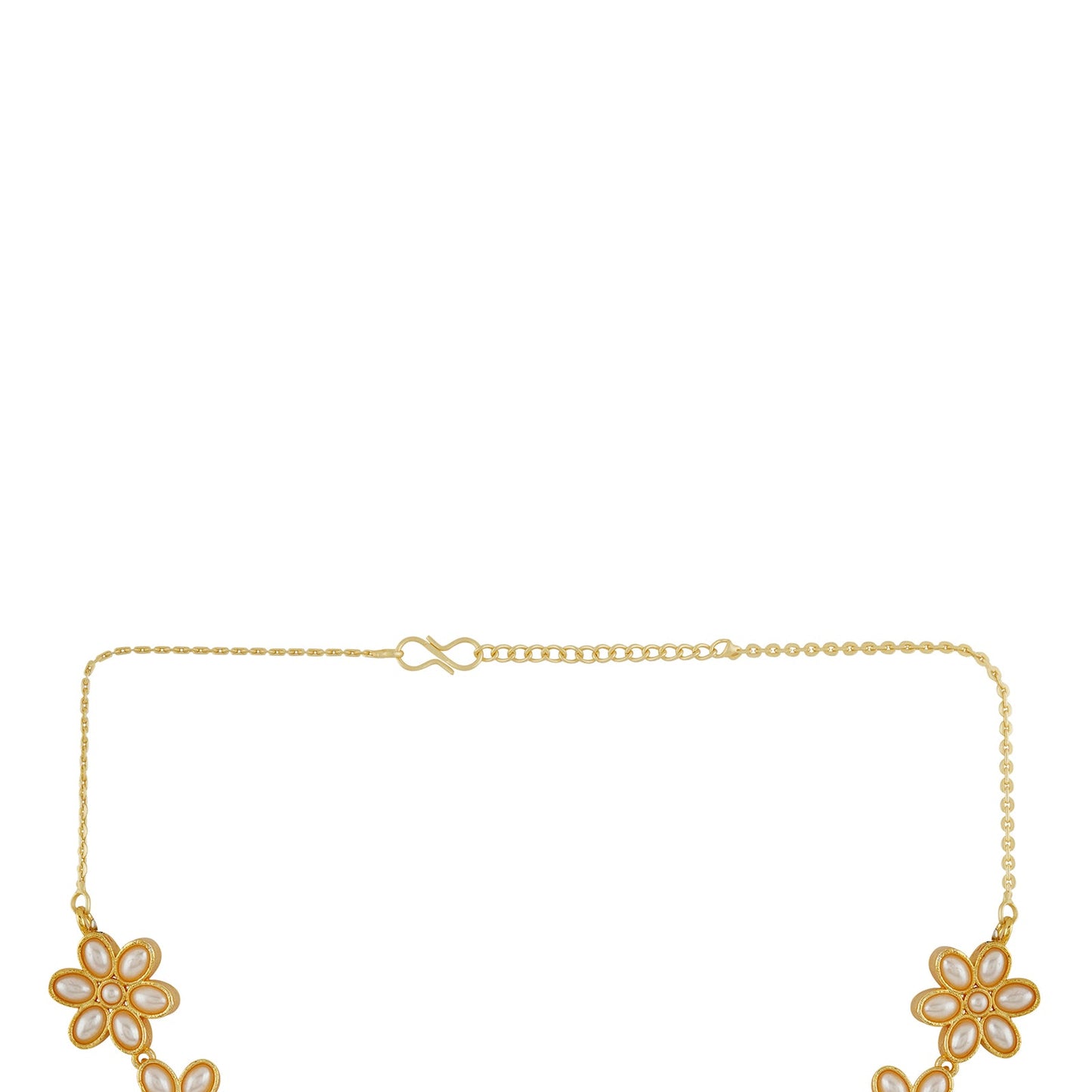 Kriya Gold  Oxidised Pearl Necklace Set