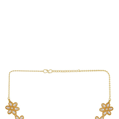 Kriya Gold  Oxidised Pearl Necklace Set