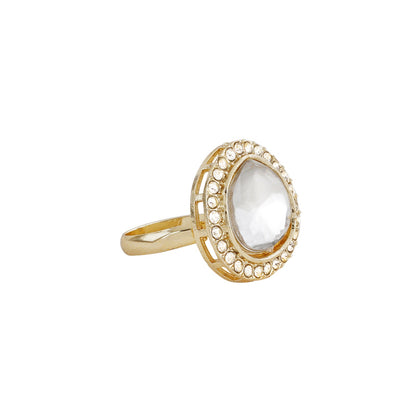 Teejh Light Gold Polki Ring