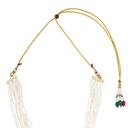 Teejh Jodha Light Gold Necklace Set