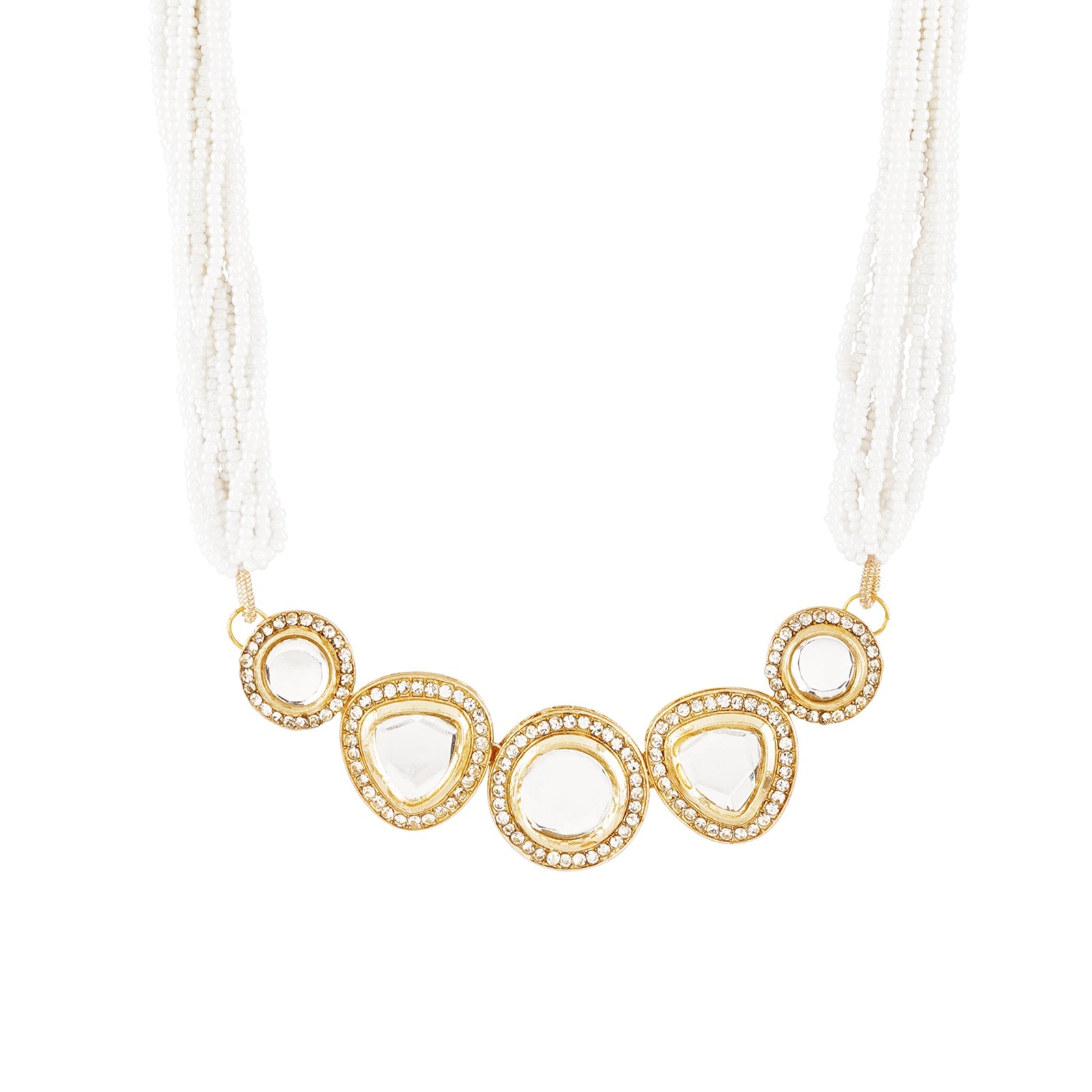 Teejh Bandhan Light Gold Necklace Set