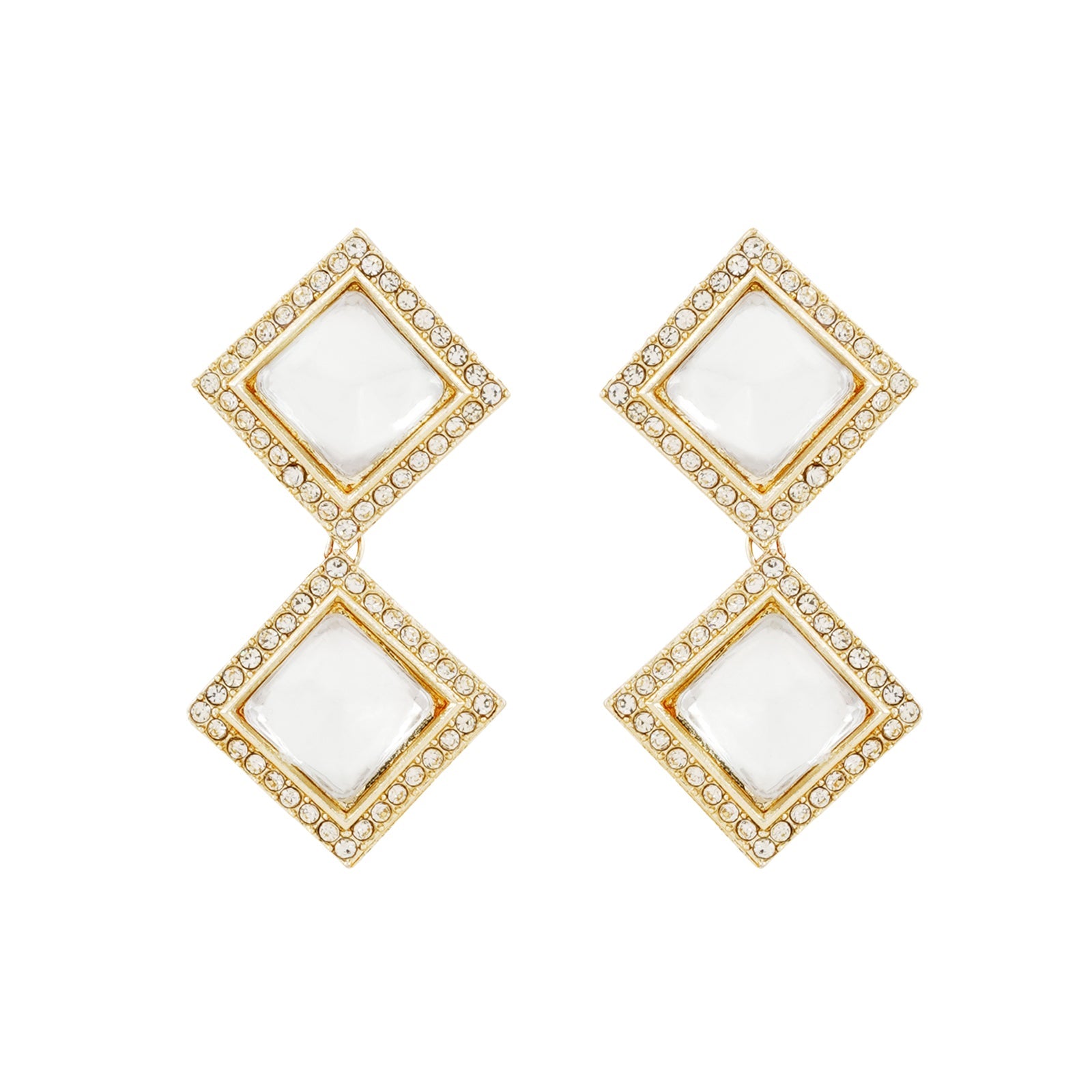 Teejh Moksha Light Gold Uncut Stone Necklace Set