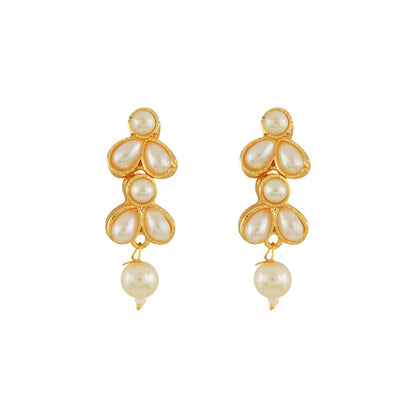 Chaand Gold Oxidised Pearl Necklace Set
