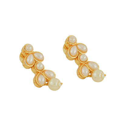 Chaand Gold Oxidised Pearl Necklace Set
