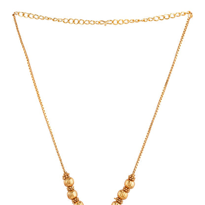 Teejh Durga Gold Red And Green Necklace Set