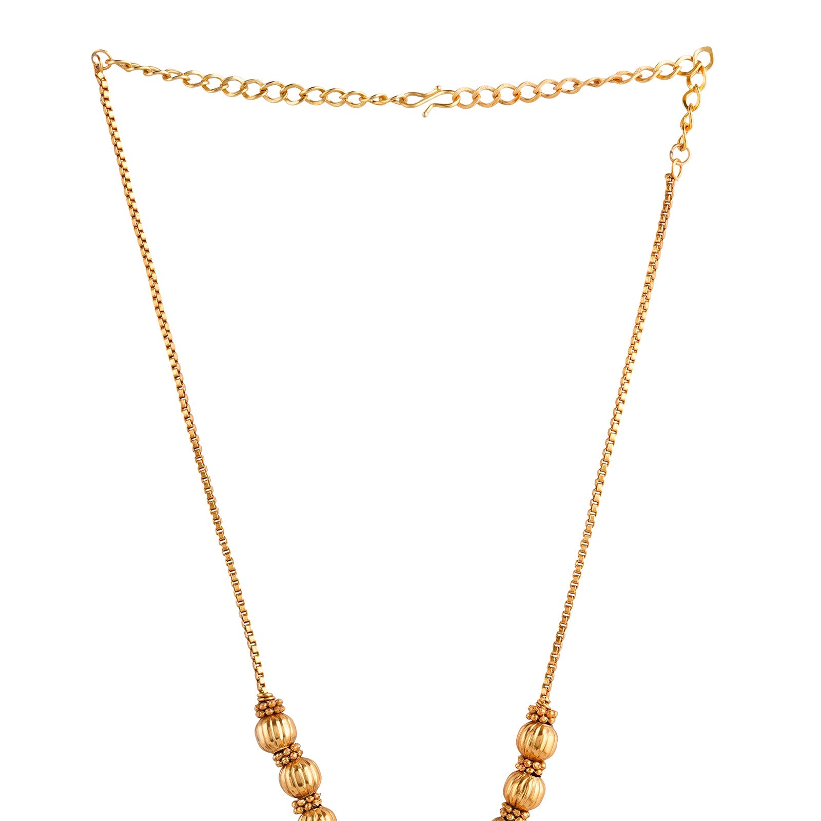 Teejh Kahlima Gold Red And Green Necklace Set