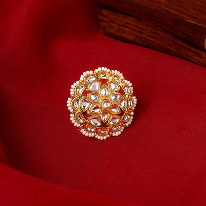 Teejh Lalima Gold And White Ring