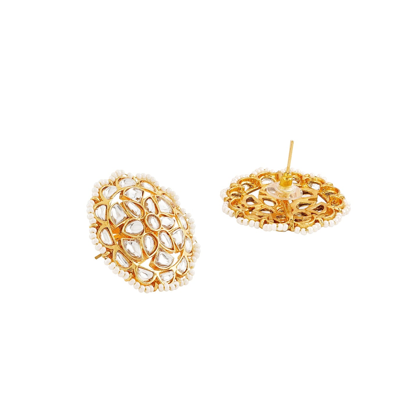Teejh Lalima Gold And White Stud