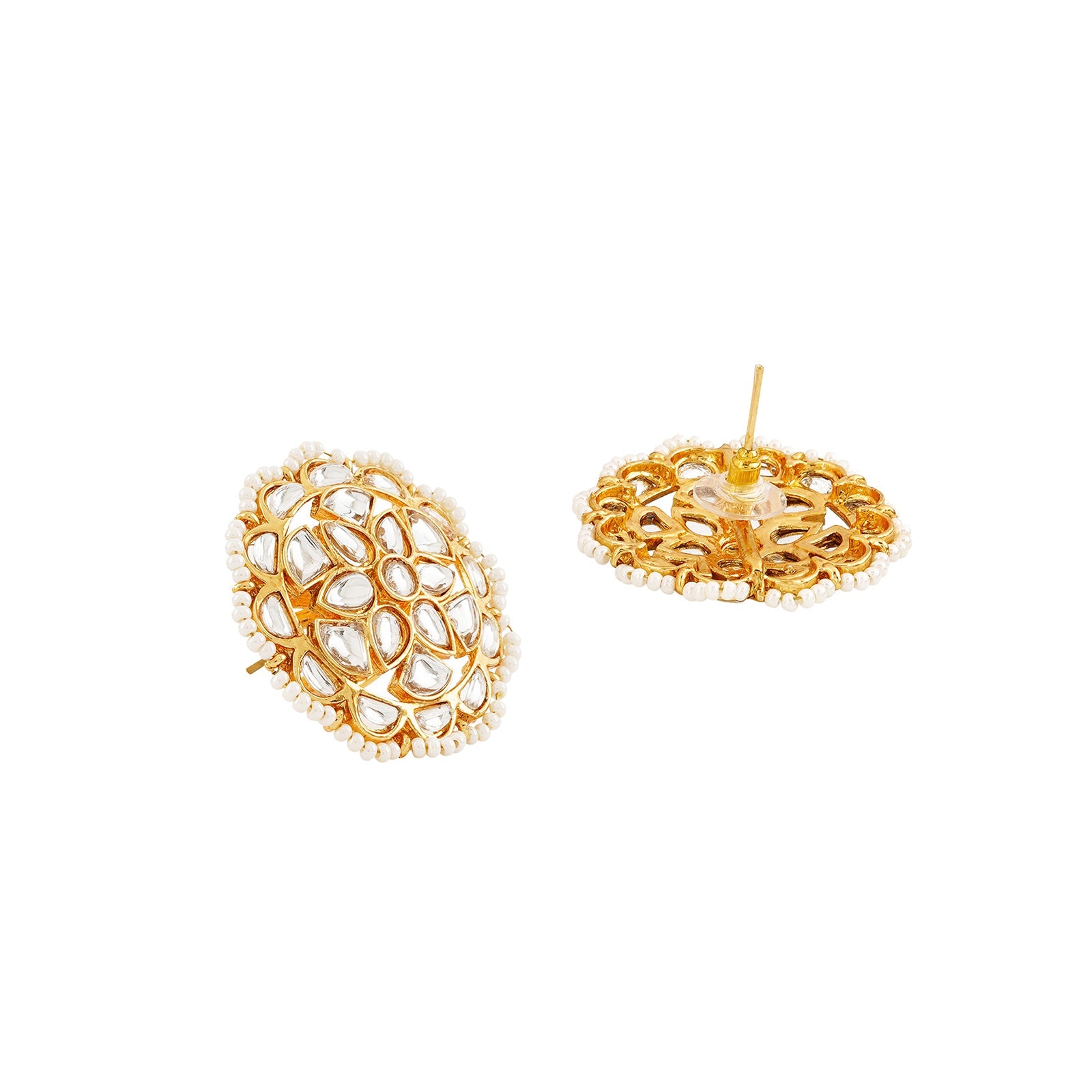Teejh Lalima Gold And White Stud