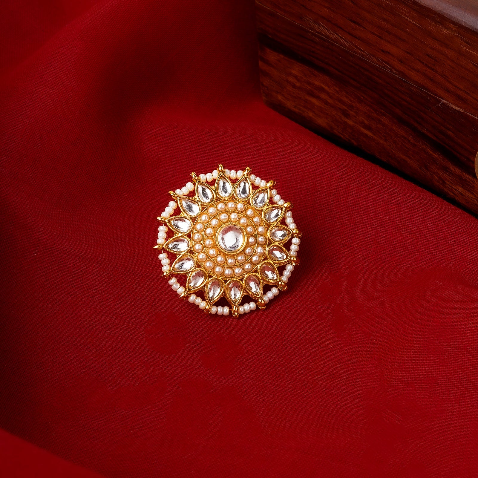 Teejh Madan Gold And White Ring