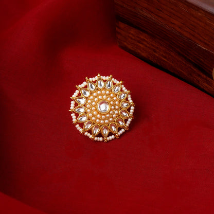 Teejh Madan Gold And White Ring